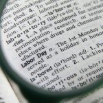 Image of magnified dictionary page